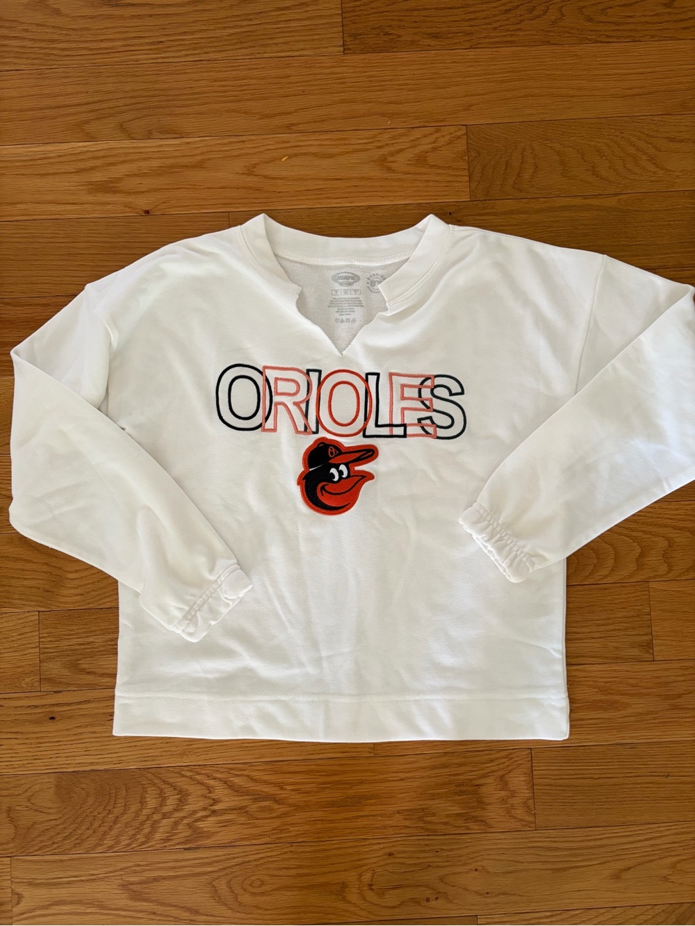 White Orioles Long Sleeve Tee - Team Logo